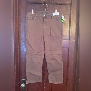 Maurices Slim Straight Ankle Pants in Brown